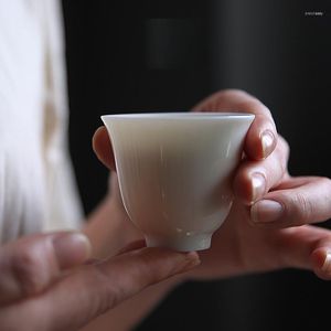 Xícaras Pires TANGPIN Xícaras de Chá de Cerâmica Branca Xícara de Chá Porcelana Chinesa 50ml