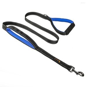 Dog Collars Double Handle Traffic Leash Reflective 180cm Two Lead Control Safety Training Leashes For Large Medium Dogs