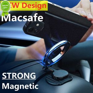 Suporte de telefone magnético para carro, painel móvel, suporte para montagem em carro, para iPhone 14, 13, 12, caso macsafe, suporte dobrável para carro