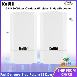 Yönlendiriciler KUWFI 900Mbps Açık Kablosuz CPE Yönlendirici 5.8G Kablosuz Tekrarlayıcı/AP Yönlendirici/WiFi CPE Köprüsü Nokta Nokta 13km WiFi Kapsamı