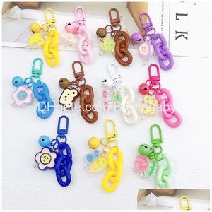 Schmuck Nette Animation Schlüsselbund Candy Farbe Quaste Charme Schlüssel Ring Zubehör Kleiderbügel Drop Lieferung Baby Kinder Mutterschaft Otkvs