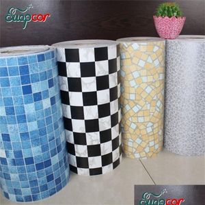 Adesivi murali 5M / 10M Piastrelle per bagno Adesivo impermeabile Vinile Pvc Mosaico Autoadesivo Anti olio Sfondi fai da te Decorazioni per la casa T200601 Dr Dhgop