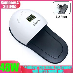 Kurutucular Tırnak Kurutucu 48W UV lamba Rainbow4 LED lamba için LED lamba için jel vernik kurutma 30 led ile hızlı kuru ayakları manikür için alt lamba