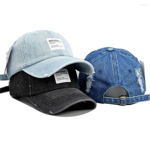 Top Caps Tasarımcı Erkek Kadın Kot Beyzbol Kapağı Yıkanmış Sokak Giyim Pamuk Denim Şapk Retro Casquette Snapback Şapkalar Ayarlanabilir