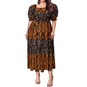 Dress Breathable Pacific Heritage Custom Pattern Bubble Short Sleeve Dress Brand New Melanesia Dress for Party Wholesale Price