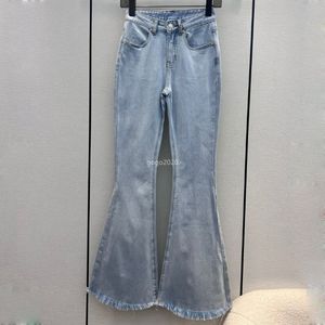 23SS FW Women Designer dżinsowe spodnie z kieszonkowym wzorem dziewczęta bawełna wysokiej klasy marka startowa Milan Runway Cowboy Casual Jersey Jogging Owewear Denim Długie spodnie