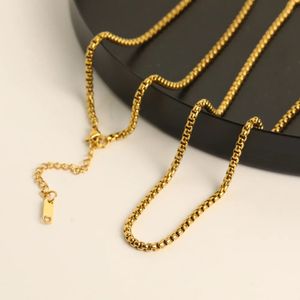Zincirler moda hip hop tarzı paslanmaz çelik kolye kaplama 18k altın temel zincir yüksek kaliteli gerdanlık kadın erkekler parti mücevher hediye yaka