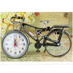 Orologi da tavolo da scrivania Sveglia Forma di bicicletta Famiglia Creativa Retro Numeri arabi Posizionamento Decorazioni per la casa Forniture Regalo Dh0733 Drop Dh2Ih