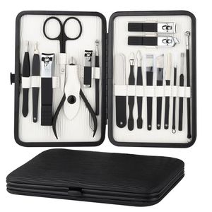 BLADE 18 PCS nagelklippare Professionell manikyruppsättning av rostfritt stål Nagelskärare sax Hight Quality Nail Tools Set Nuticle Nipper