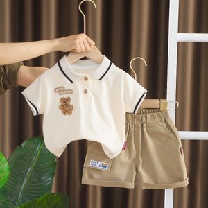 Kleinkind Baby Jungen Gilrs Kleidung Set Sommer Baby Jungen Body Anzug Baumwolle Cartoon Kinder Kleidung Set kinder Tuch Set