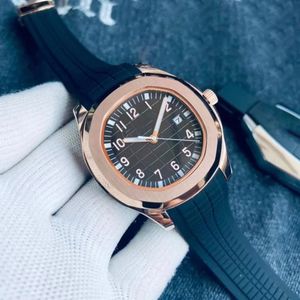 AAA Top Mens 시계 패션 고품질 자동 시계 40mm 녹색 5164 Aquanaut 여행 시간 움직임 기계식 투명 남성 고무 방수 손목 시계