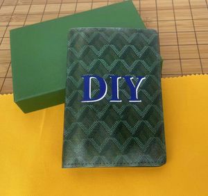 Porta-cartões Capa para passaporte Classic Masculino Feminino Moda Porta-passaporte Cobre Porta-cartões de identificação Com Caixa DIY Faça Você Mesmo Feito à Mão Personalizado Personalizado