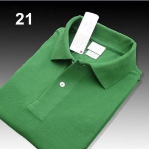 Armeegrün hochwertige Männer Polo-Hemd Solid Baumwollshorts Krokodil Männer Polos Sommer Tees Casual Homme T-Shirts Herrenhemden Poloshirt