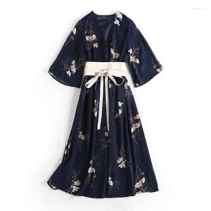 Ubranie etniczne Japonia długa kimono tradycyjny cosplay gejisha vintage druk moda moda dla dorosłych sukienki damskie japoński styl japoński haori