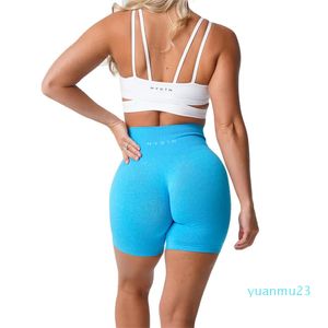 Yoga kläder nvgtn sömlösa pro shorts spandex kvinna fitness elastisk andningsbar hiplifting fritidsport som körs