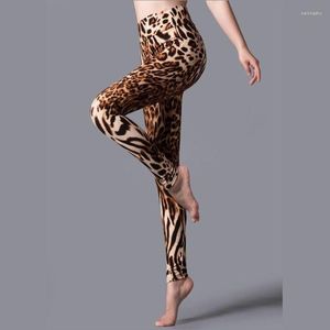 Stage Wear Leopard Oriental Dancing Glutei Sollevamento Pantaloni Costume Donna Pancia Performance Jazz Vita alta Donna Abiti latini egiziani