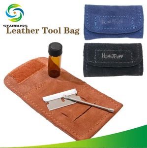 Smoking Pipes New European and American small leather portable cigarette bag