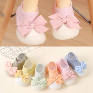 Newborn Baby Shoes Embroidery Pattern Nonslip Floor Socks Kids Girls Soft Rubber Sole Crib Toddler Booties Child Sneakers