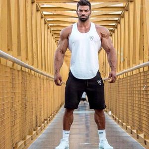 Herrtankstoppar topp män fitness bomulls västtryck 2023 mode gym varumärke singlet canotte bodybuilding stringer ärmlös ropa hombre