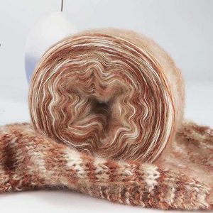 Yarn Used for knitting fine wool Mohair crocheted thread hand woven DIY sweaters scarves shawls 100g/ball yarn fluffy plush free shipping P230601