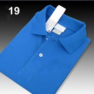 Mittelblaues, hochwertiges Herren-Poloshirt, solide Baumwoll-Shorts, Krokodil-Herren-Polos, Sommer-T-Shirts, lässige Homme-T-Shirts, Herren-Poloshirt