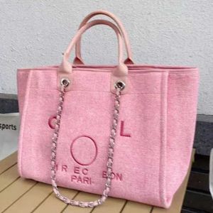 Bolsa de luxo feminina de praia, pérola bordada à mão, grandes, femininas, mochilas pequenas, cadeia de lona, bolsas de noite G9NJ