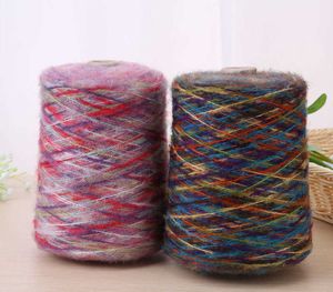 糸1000gのアクリルの手とかぎ針編みのDIYスカーフセーター帽子糸を編んだニットスペースP230601のような滑らかなヤーンモヘアで染色されたスペース