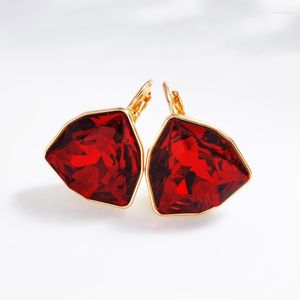 Stud Earrings Triangle Earings Made With Austrian Crystal High Fashion Jewelry For Women Wedding Ear Jewellery Christmas Bijoux