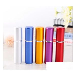 Packing Bottles 5Ml Per Bottle Aluminium Anodized Compact Perfum Atomizer Fragrance Scentbottle Travel Refillable Makeup Spray Drop Dhgzm