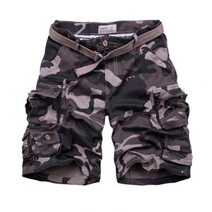 Mäns shorts sommarlast shorts män kamouflage shorts manlig camo knäslängd bekväma män korta byxor bombre shorts med bälte plus storlek 230531