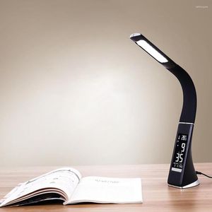 Table Lamps LED Lamp Brightness Adjustable Touch Control Eye Protection Digital Design Reading Alarm Clock Home Supplies