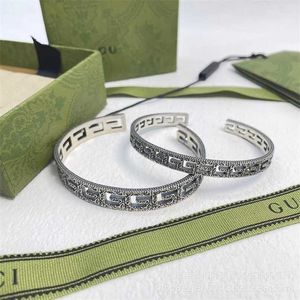 70% off designer jewelry bracelet necklace ring hollow out Bracelet 925 trend carved patterns men women lovers make old punk bracelets