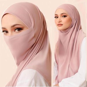 スカーフビッグサイズイスラム教徒ヒジャーブジャージースカーフ女性ソフトマスクショールヘッドスカーフファウルドフェムムスルマンラップヘッドバンダナ