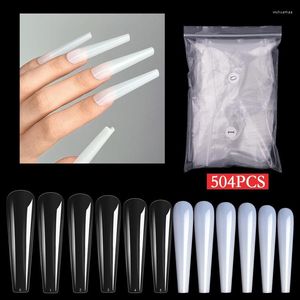 False Nails 504pcs Square Long Full Nail Tips XXL Coffin Press On E1yd