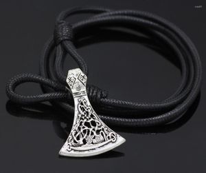 Pendant Necklaces Anime Drop Stainless Steel Viking Ax Hand Made Leather Bracelet For Men Gift Cosplay 2023