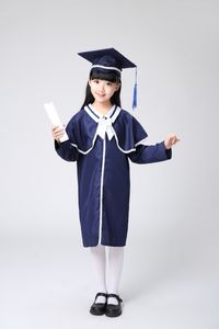 Kläderuppsättningar dagis Primärstudenter Chorus Shawl Kids Academic Dress Girls Graduation Klänning CAP Dr. Cloth Bachelor Suits Cosply 18 230601