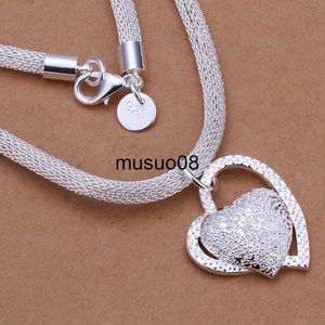 Pendanthalsband 925 Sterling Silver Plated Gorgeous Charm Fashion Charm Heart Wedding Lady Love Necklace Noble Luxury 18 Inches Silver Jewelry J230601