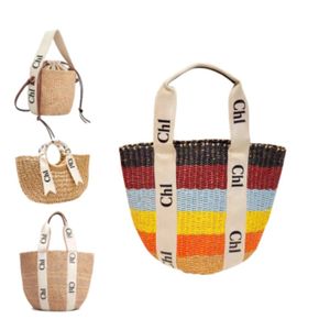 Womens mens Designer Purses wallet Woody bucket summer weave travel tote luxury handbags Classic Beach basket Straw Shoulder Bag clutch bags