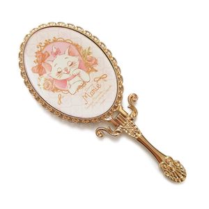 Fashion Compact Mirrors Vintage Folding Handle Makeup Mirror Lovely Handle Hold Princess Mirror Cosmetic Tools