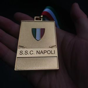 Amigo -23 sezon s.s.c. Napoli Madalyaları Serie A Madalyaları Fan Hadi Sendilleri için Metal Altın Madalyalar 230531