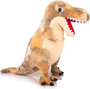 Hayvanlar Karikatür Tyrannosaurus dinozor doldurulmuş hayvan oyuncakları, sevimli Trex dinos peluş oyuncak çocuklar için erkek kızlar bebekler bebekler doğum günü Noel