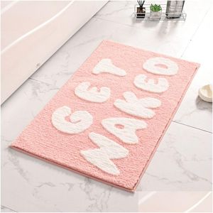 Banyo paspaslar Pembe Mat Get Çıplak Alfabe Yumuşak Halı Duş Ayak Yastığı Giriş Posa Emme Halıları Banyo Dekoratio DHZZE3