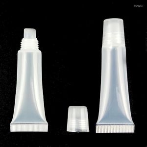 Förvaringsflaskor 20 st/parti 8 ml kristallklart läppglansförpackningsbehållare stil tom läppstift rörolja