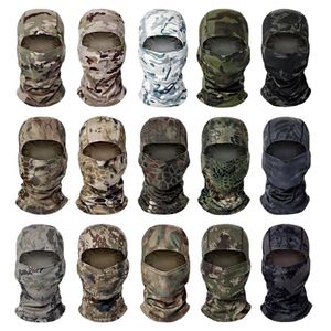 Bandanas Outdoor Balaclava Dust Sun Protection Mask Camo Riding Fishing Full Face Breathable Neck Cover Tactical Equipment