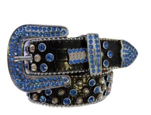 Designer Bb Simon Belt Bb Belt Rhinestone Studded Western Leather Belt for Men Women Vintage Bling Waist Belts for Pants Jeans men's Buckle with box diamond 23-2