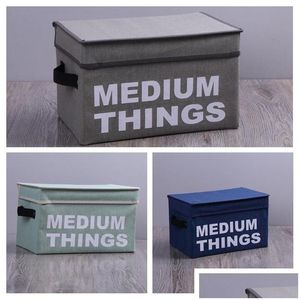 Корзины для хранения буква печати складной коробки для одежды портативная хлопковая льня
