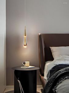 Pendellampor post-modern kristallglas led lampor hanglamp droppe ljus fixtur restaurang bar lampa trappa belysning