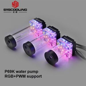 冷却システムP69K水ポンプ付き水タンク用PC水冷却RGBライト付きPWM PWMサポート静かなポンプDC 12V