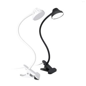Table Lamps LED Desk Lamp USB Rechargeable With Clip Bed Reading Night Light Eye Protection 10-level Dimming