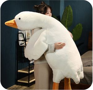 90/130CM Nette Baumwolle Weiße Gans Stofftiere Plüsch Tier Ente Baby Begleit Puppen Plüsch Komfort Puppen Weichen kissen Nordic Wohnkultur